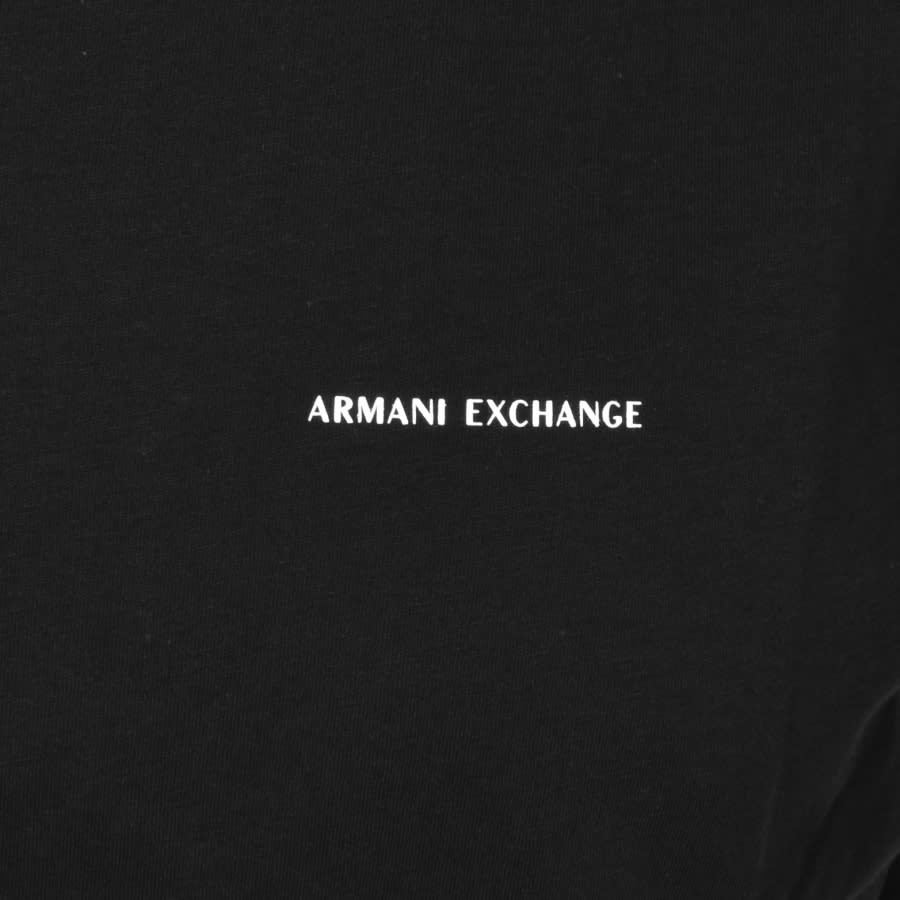 Alternative Image for ProductArmani Exchange Crew Neck Logo T Shirt Black3