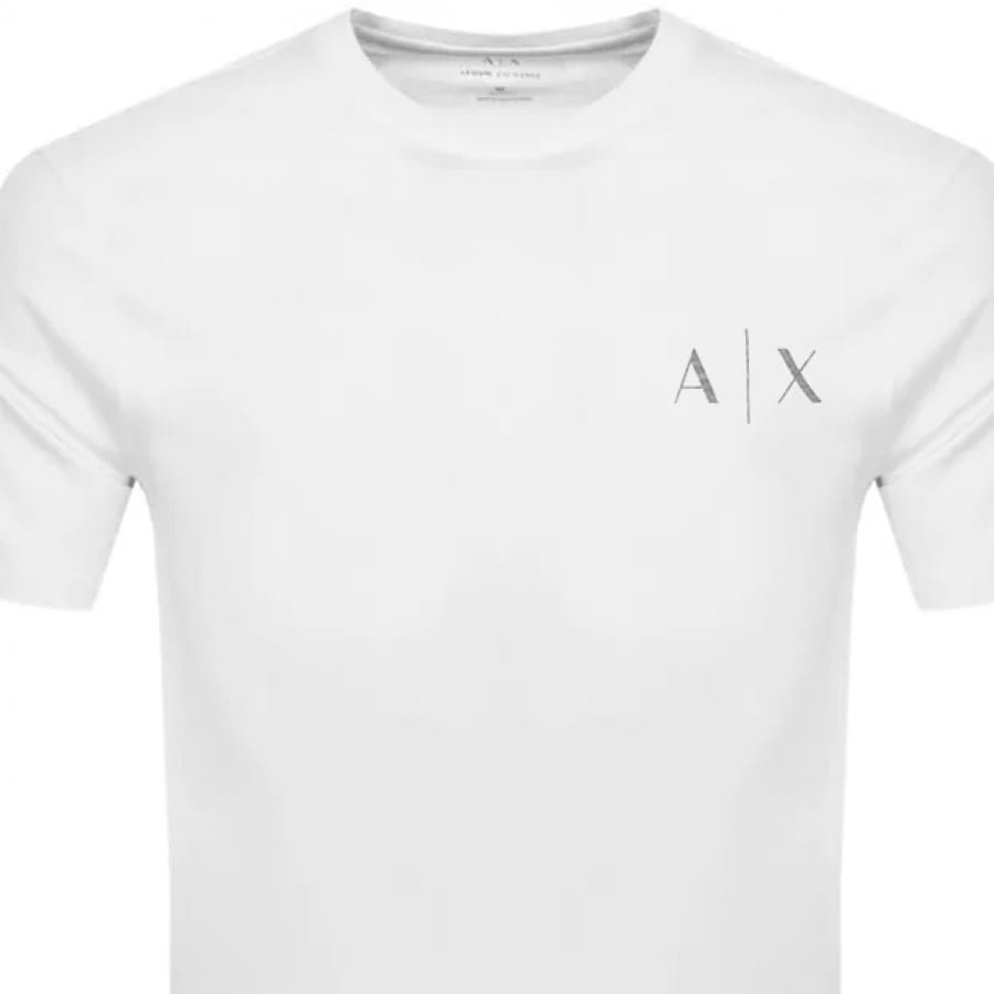 Alternative Image for ProductArmani Exchange Crew Neck Logo T Shirt White2