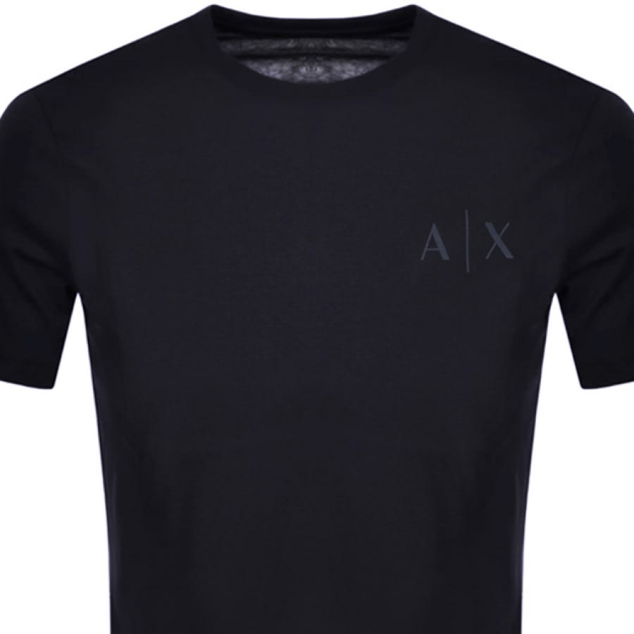 Alternative Image for ProductArmani Exchange Crew Neck Logo T Shirt Navy2