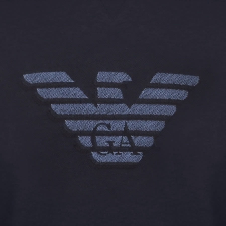 Alternative Image for ProductEmporio Armani Crew Neck Logo Sweatshirt Navy3
