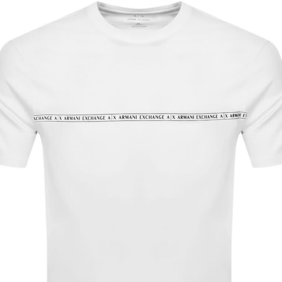 Alternative Image for ProductArmani Exchange Crew Neck Logo T Shirt White2