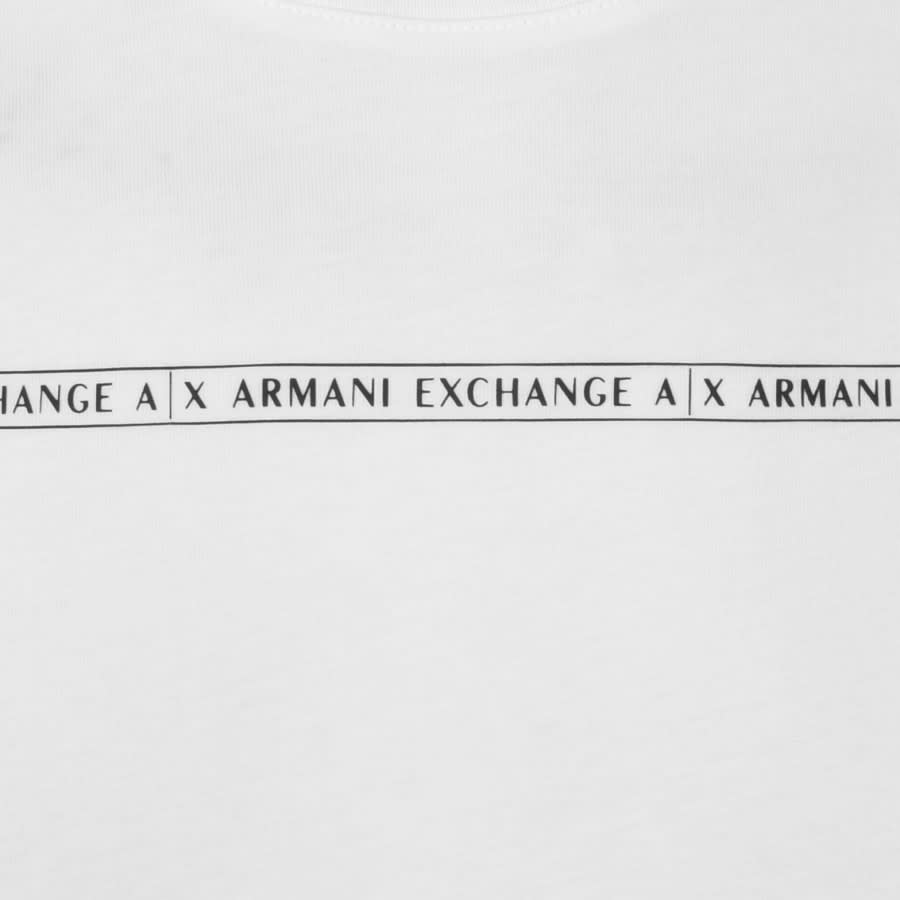 Alternative Image for ProductArmani Exchange Crew Neck Logo T Shirt White3