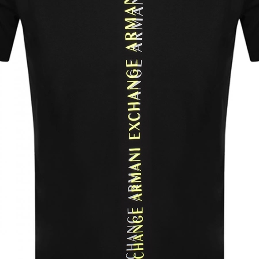 Alternative Image for ProductArmani Exchange Crew Neck Logo T Shirt Black3