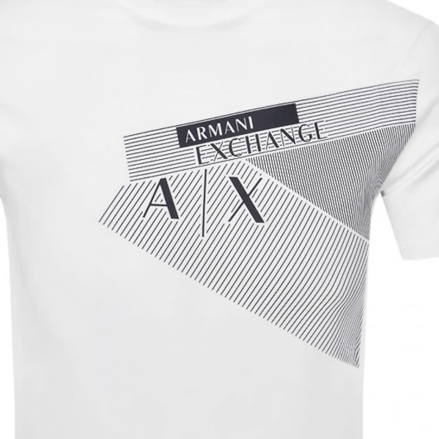 Alternative Image for ProductArmani Exchange Crew Neck Logo T Shirt White3