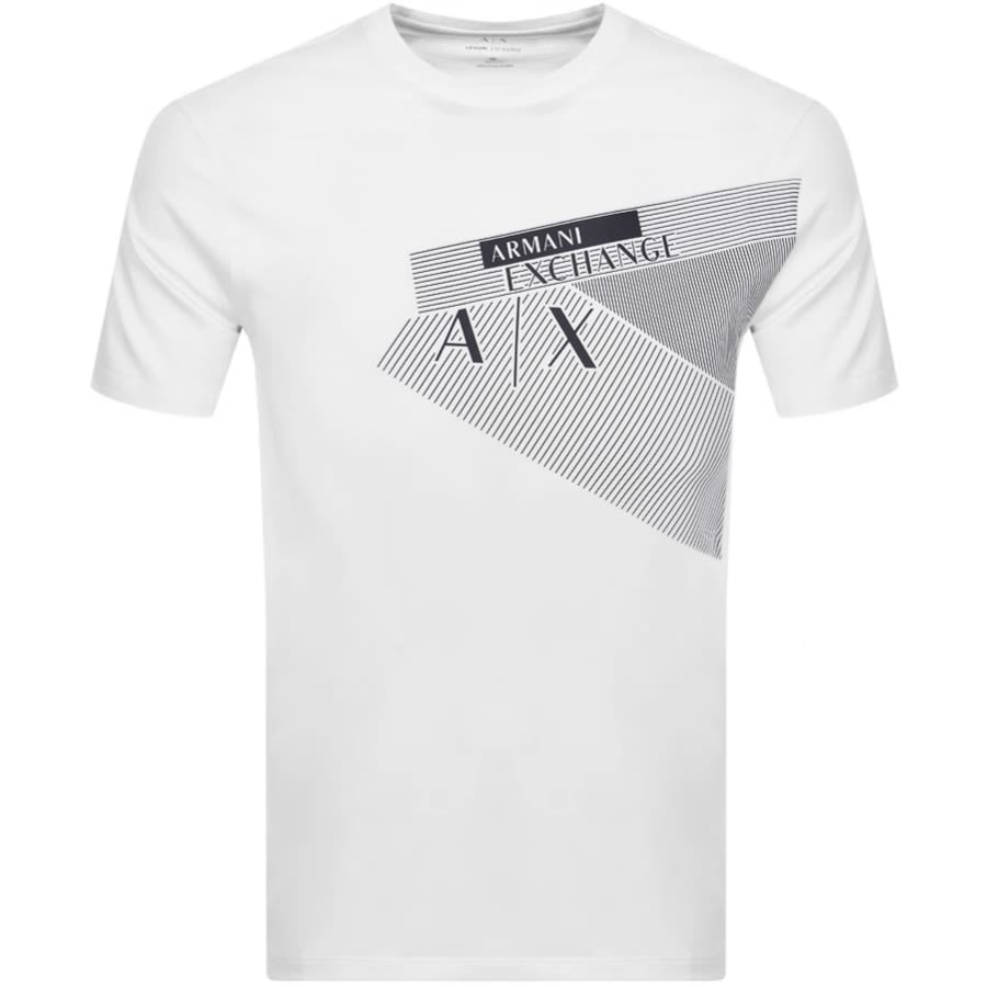 Alternative Image for ProductArmani Exchange Crew Neck Logo T Shirt White1