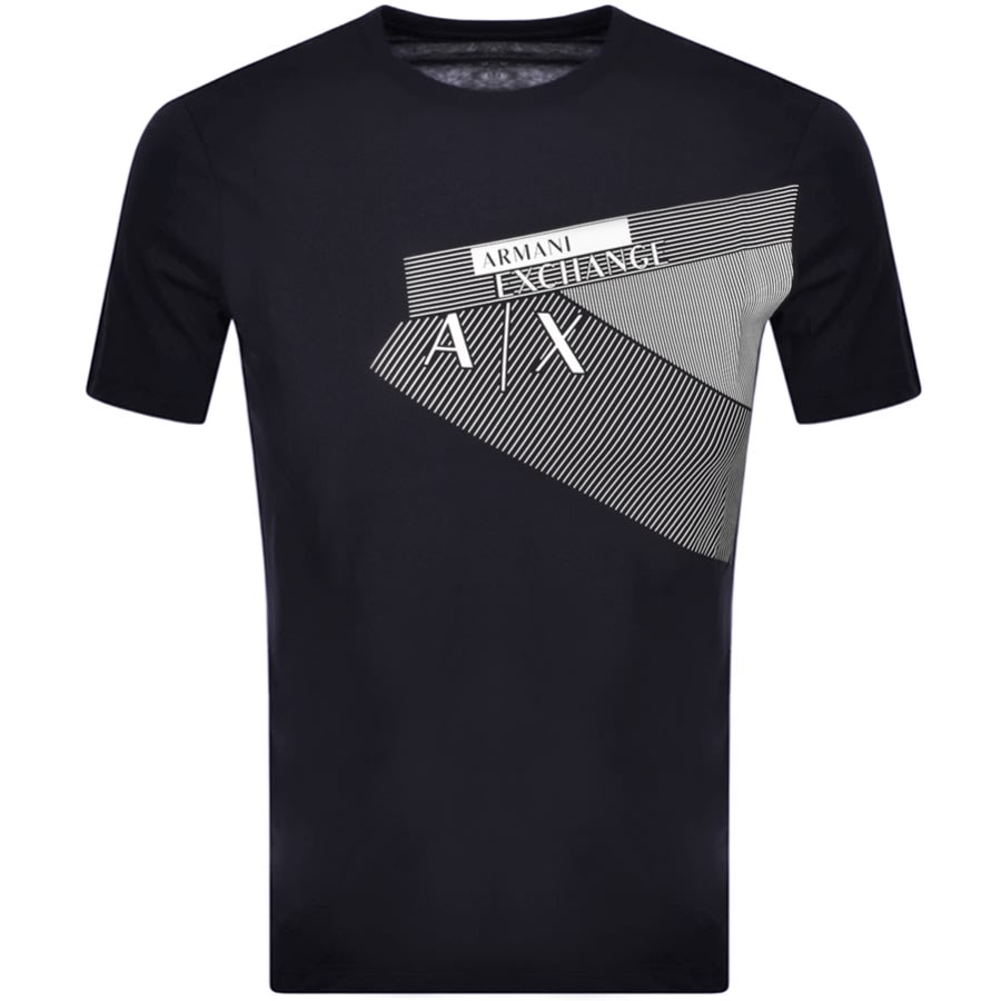 Alternative Image for ProductArmani Exchange Crew Neck Logo T Shirt Navy1