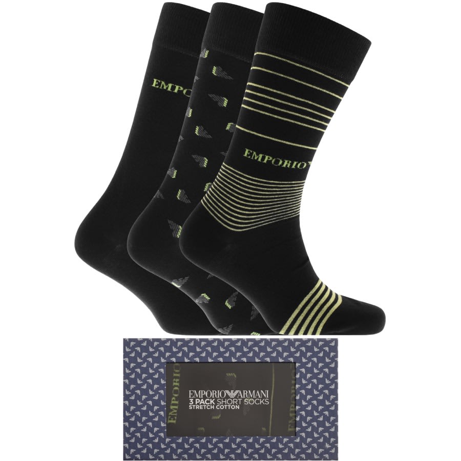 Alternative Image for ProductEmporio Armani 3 Pack Sock Gift Set Black1