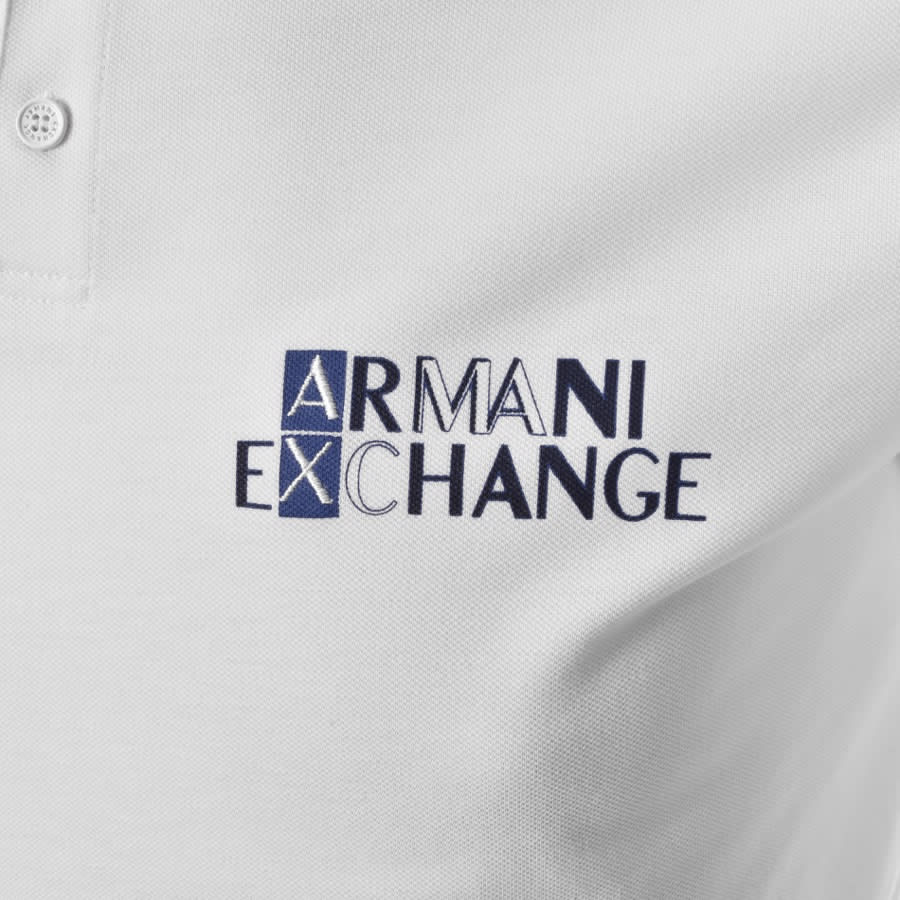 Alternative Image for ProductArmani Exchange Logo Polo T Shirt White3