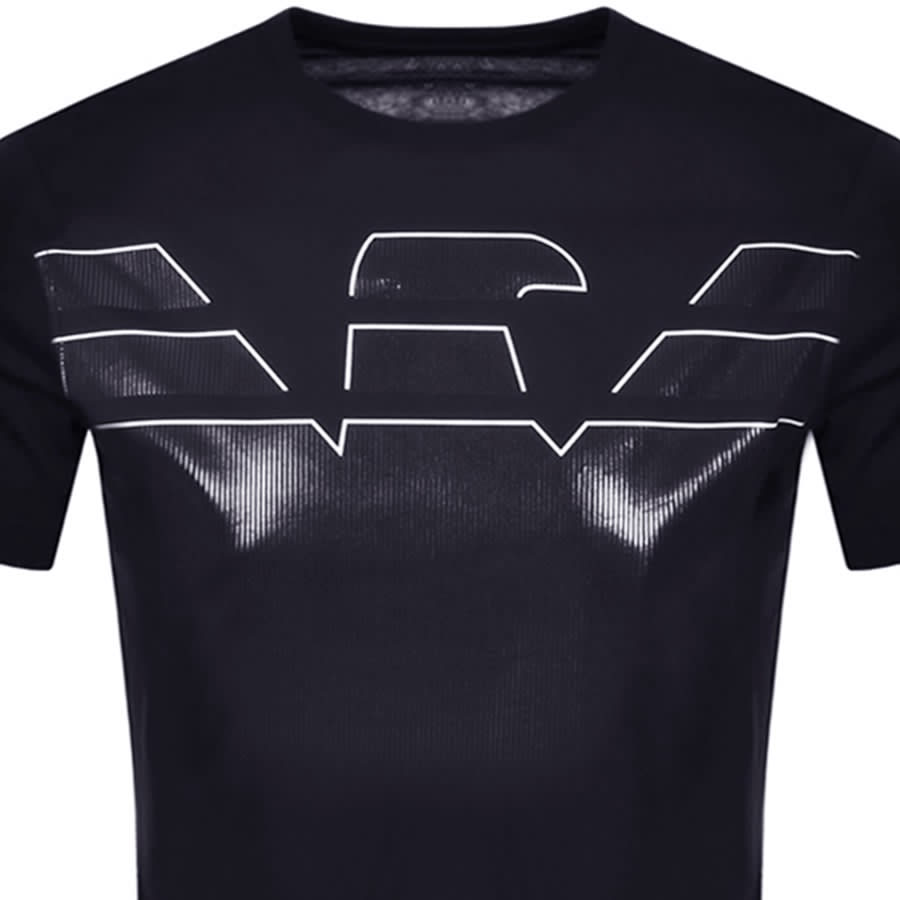Alternative Image for ProductEmporio Armani Crew Neck Logo T Shirt Navy2