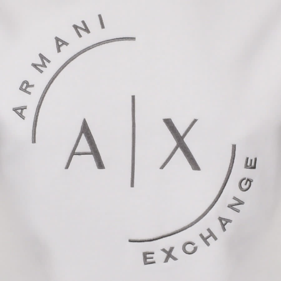 Alternative Image for ProductArmani Exchange Crew Neck Logo Sweatshirt White3