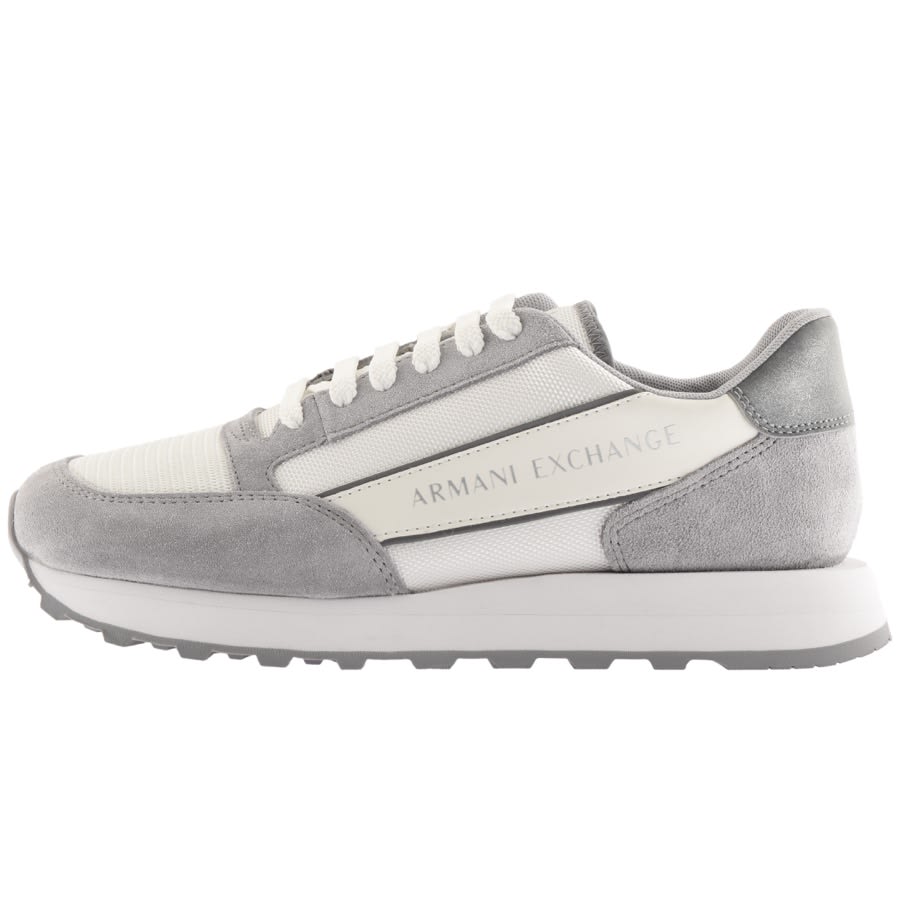 Alternative Image for ProductArmani Exchange Logo Trainers White1