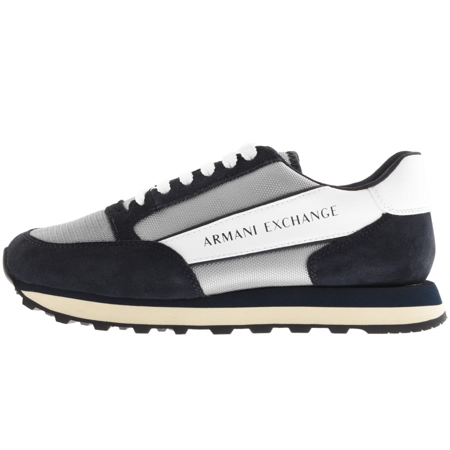 Alternative Image for ProductArmani Exchange Logo Trainers Navy1