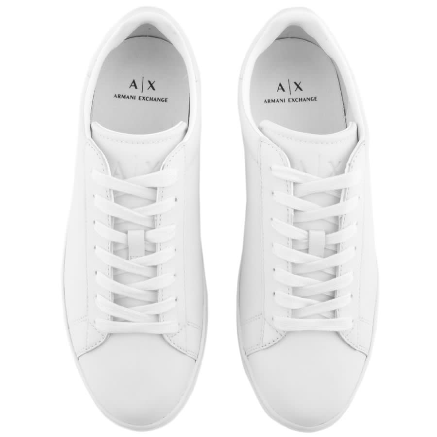 Alternative Image for ProductArmani Exchange Logo Trainers White3