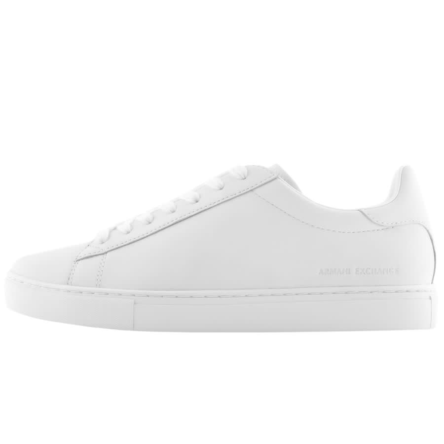 Alternative Image for ProductArmani Exchange Logo Trainers White1