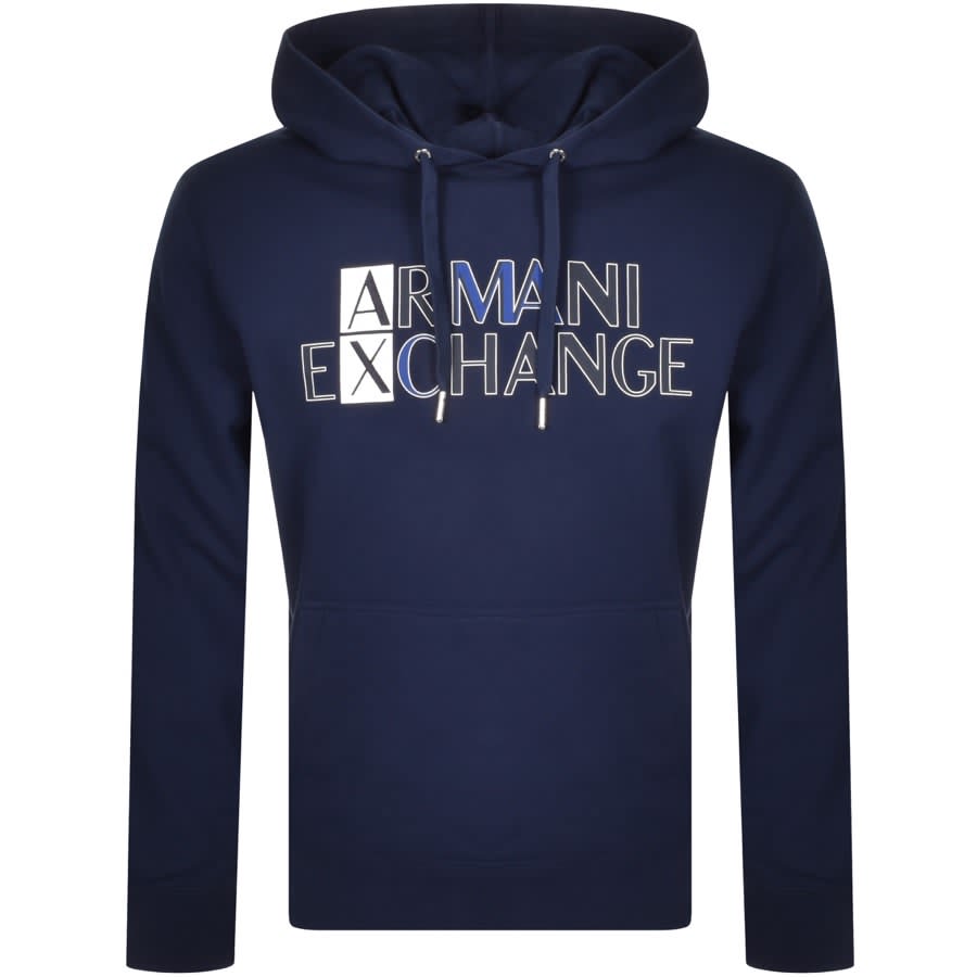 Alternative Image for ProductArmani Exchange Logo Hoodie Navy1