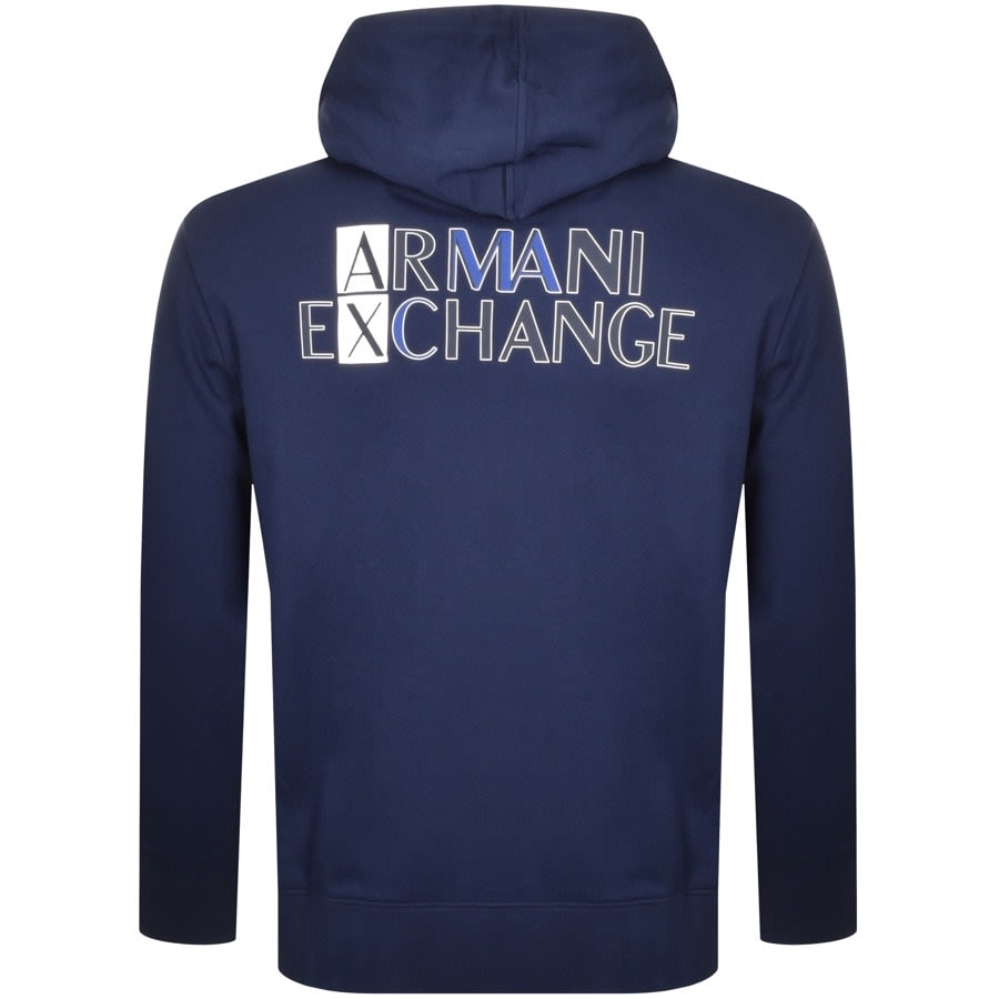Alternative Image for ProductArmani Exchange Full Zip Logo Hoodie Navy2