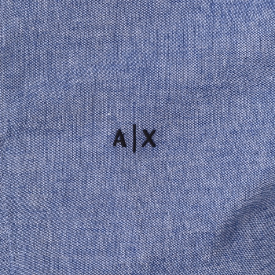 Alternative Image for ProductArmani Exchange Short Sleeved Shirt Blue3