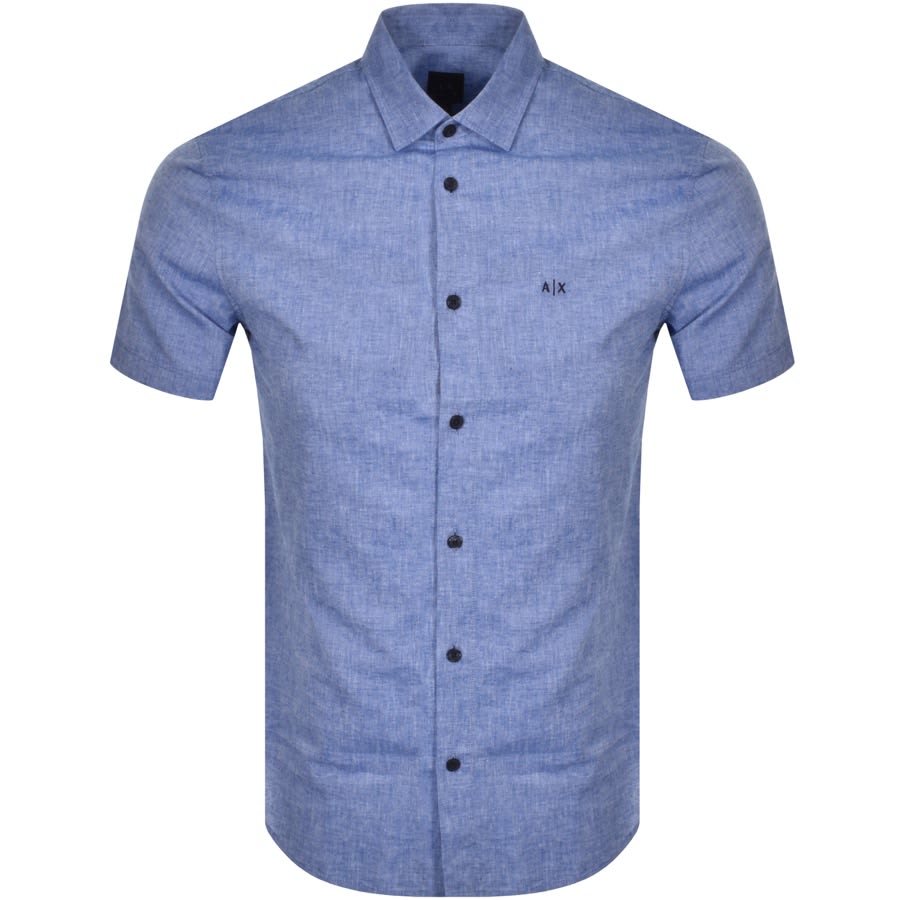 Alternative Image for ProductArmani Exchange Short Sleeved Shirt Blue1