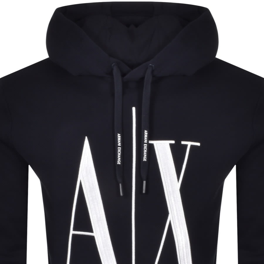 Alternative Image for ProductArmani Exchange Logo Hoodie Navy2