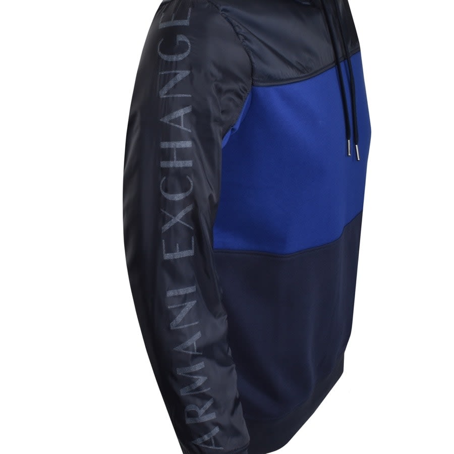 Alternative Image for ProductArmani Exchange Logo Hoodie Navy3
