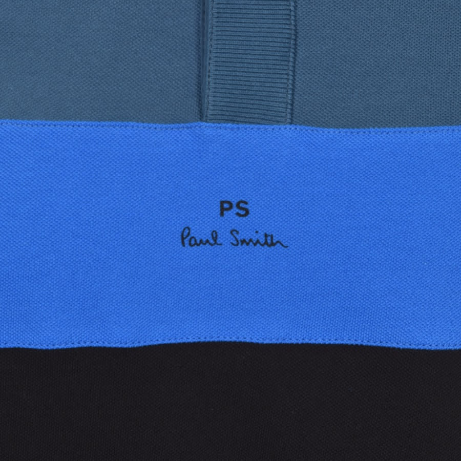 Alternative Image for ProductPS By Paul Smith Colour Block Polo T Shirt Blue3