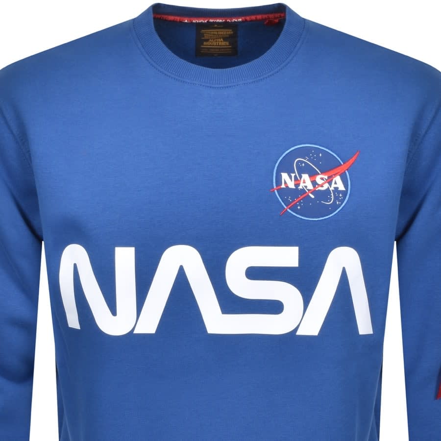 Alternative Image for ProductAlpha Industries Nasa Reflective Sweatshirt Blue2