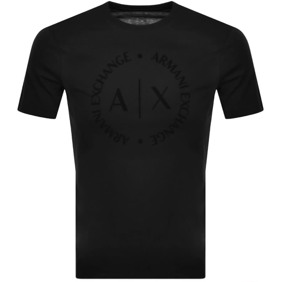 Alternative Image for ProductArmani Exchange Crew Neck Logo T Shirt Black1