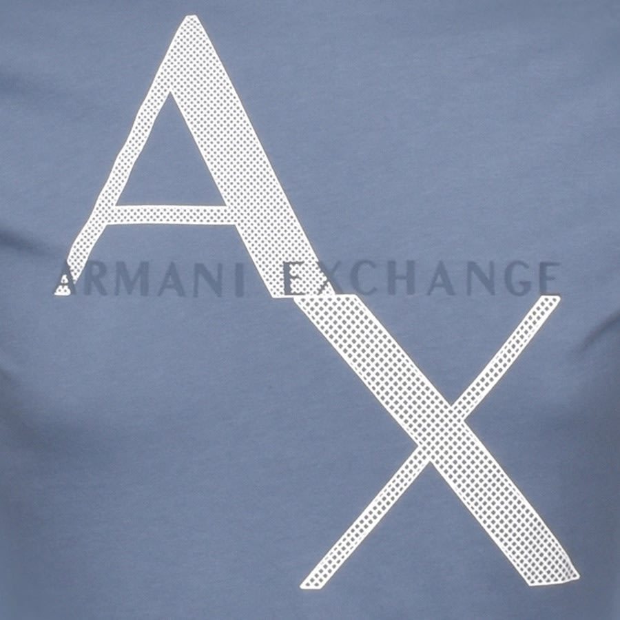 Alternative Image for ProductArmani Exchange Crew Neck Logo T Shirt Blue3