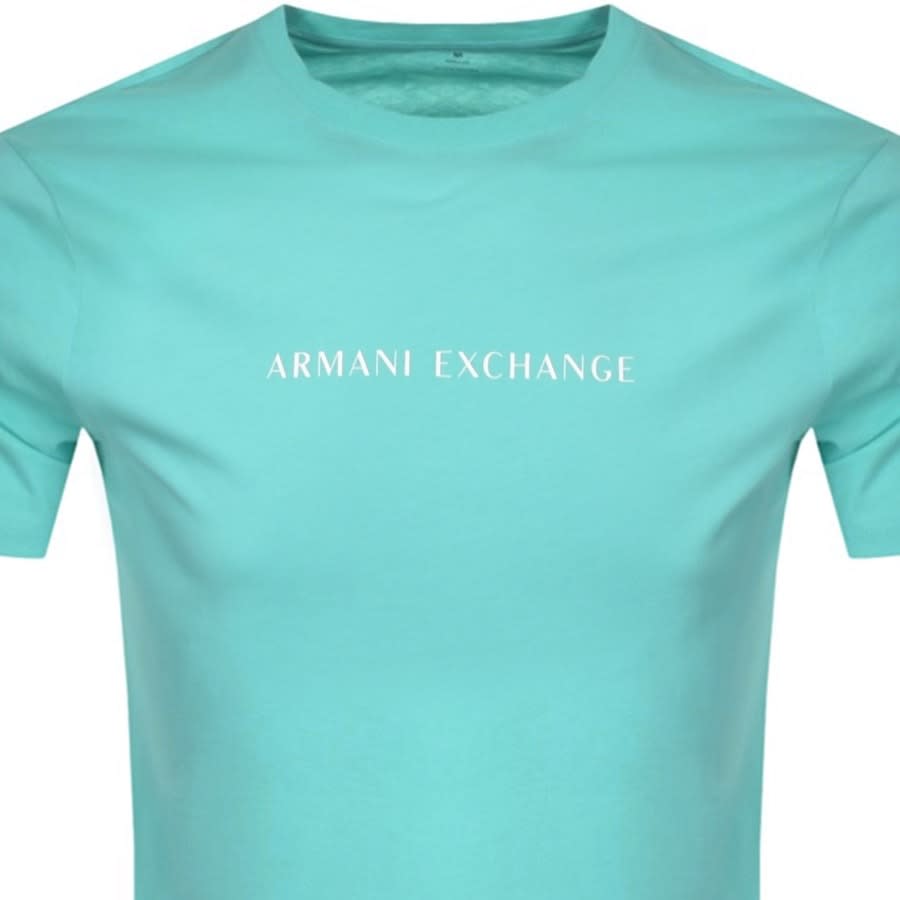 Alternative Image for ProductArmani Exchange Crew Neck Logo T Shirt Green2