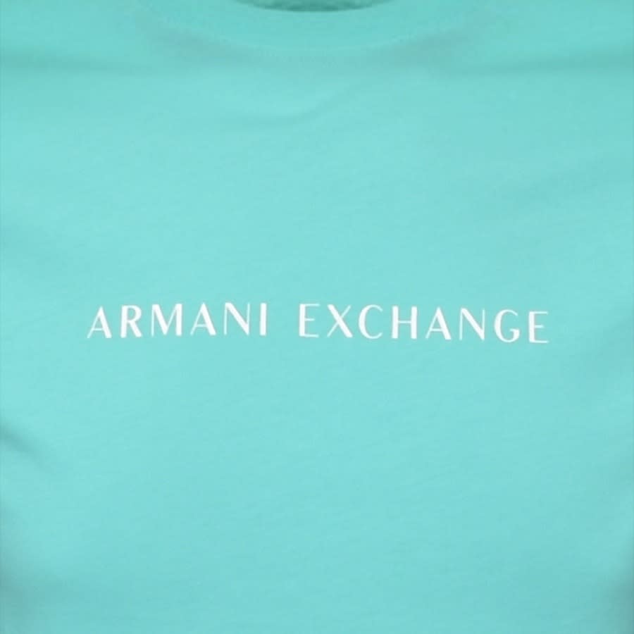 Alternative Image for ProductArmani Exchange Crew Neck Logo T Shirt Green3