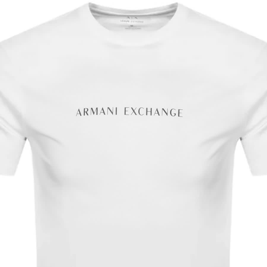 Alternative Image for ProductArmani Exchange Crew Neck Logo T Shirt White2