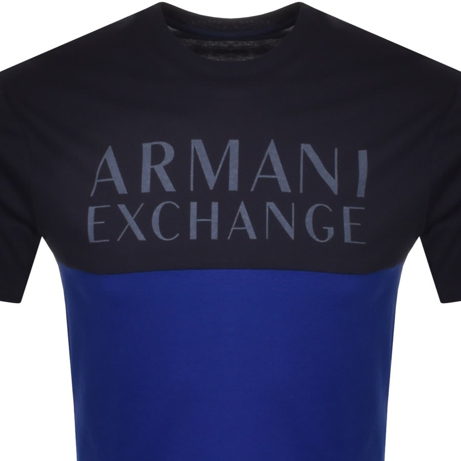 Alternative Image for ProductArmani Exchange Crew Neck Logo T Shirt Navy2