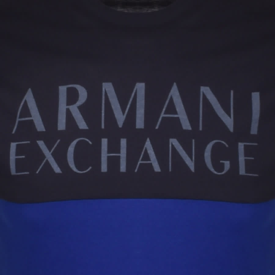 Alternative Image for ProductArmani Exchange Crew Neck Logo T Shirt Navy3