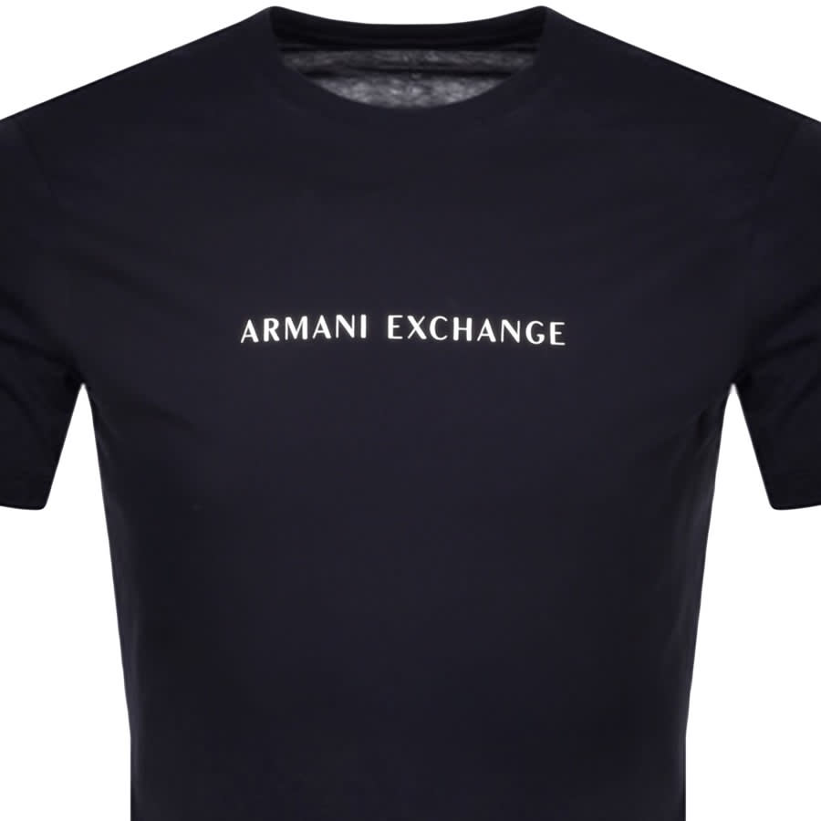 Alternative Image for ProductArmani Exchange Crew Neck Logo T Shirt Navy2