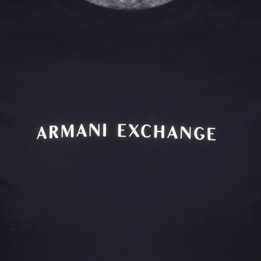 Alternative Image for ProductArmani Exchange Crew Neck Logo T Shirt Navy3