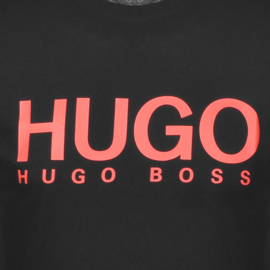 Alternative Image for ProductHUGO Dolive Crew Neck Short Sleeve T Shirt Black3