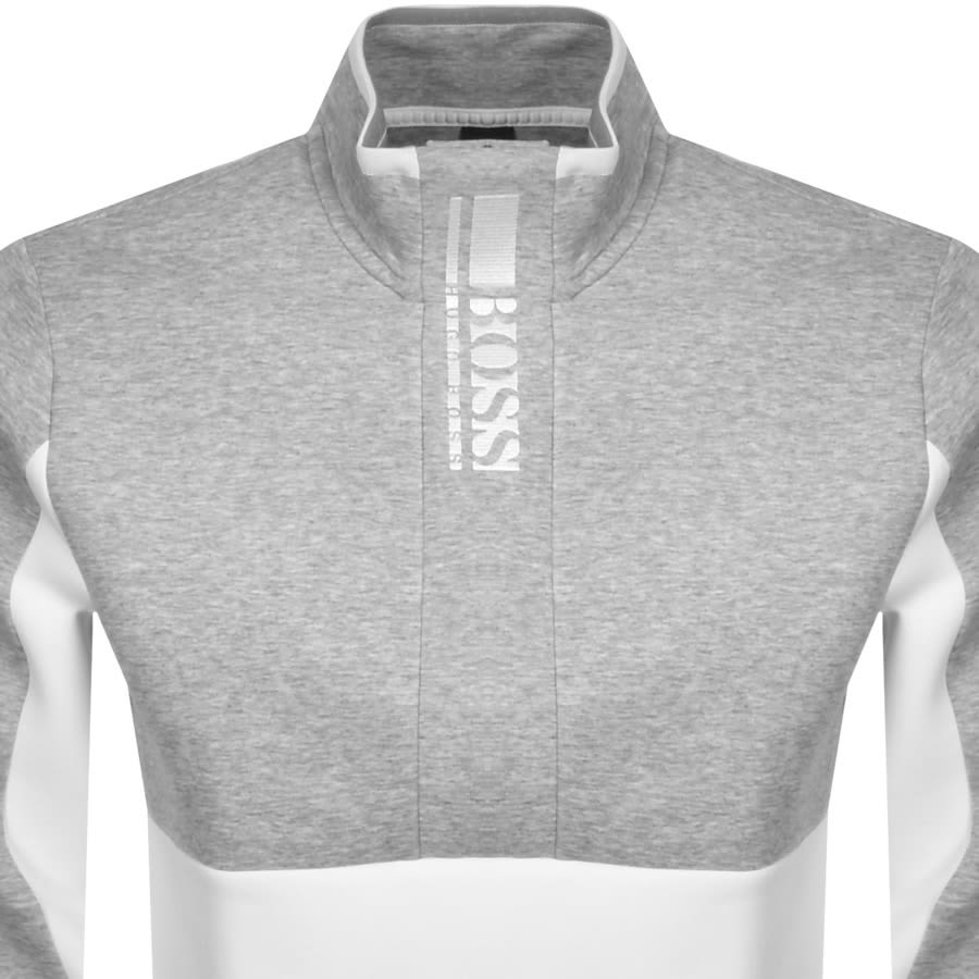 Alternative Image for ProductBOSS Half Zip Sweatshirt White2