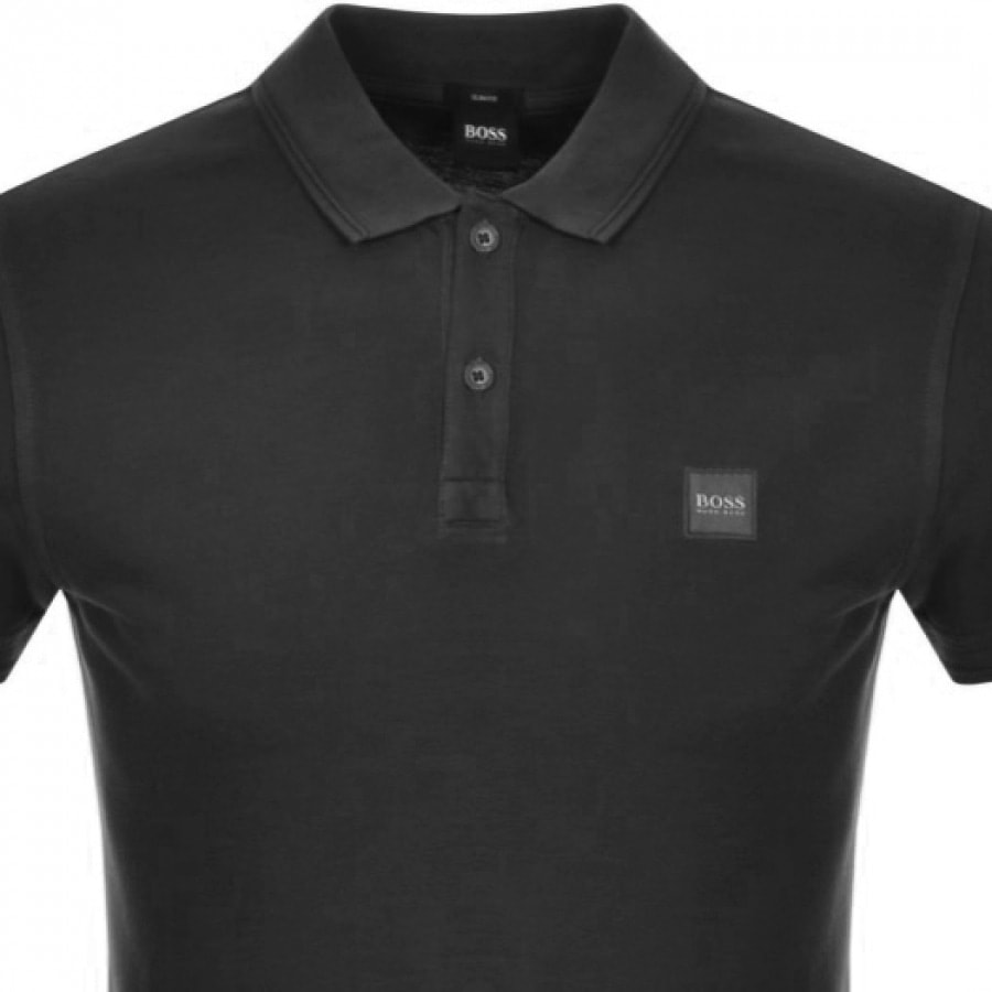 Alternative Image for ProductBOSS Prime Short Sleeved Polo T Shirt Black2