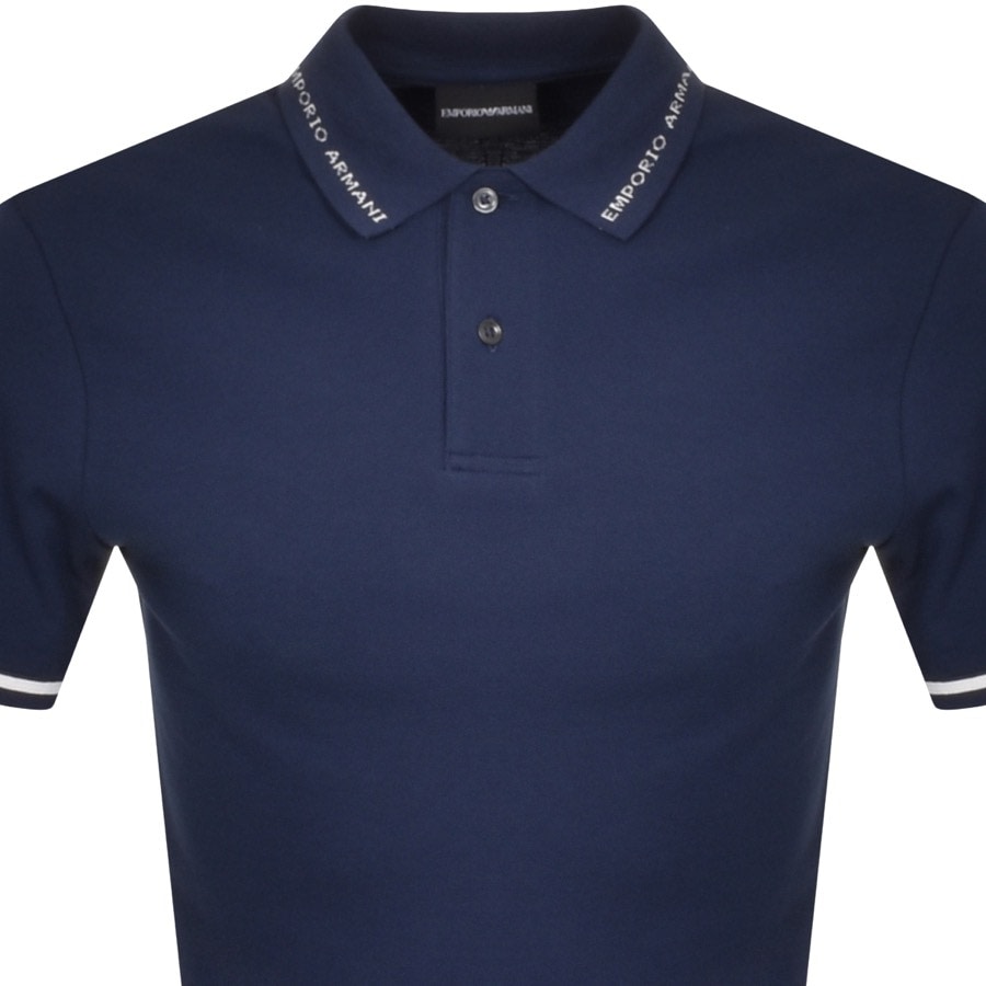 Alternative Image for ProductEmporio Armani Short Sleeved Polo T Shirt Navy2