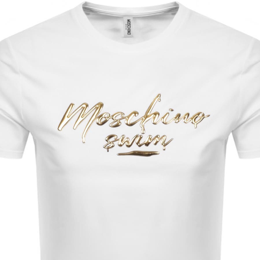 Alternative Image for ProductMoschino Logo Short Sleeved T Shirt White2