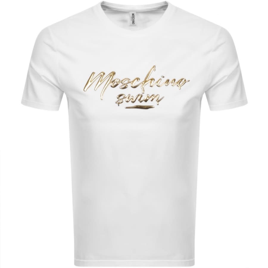Alternative Image for ProductMoschino Logo Short Sleeved T Shirt White1