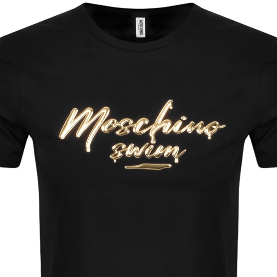 Alternative Image for ProductMoschino Logo Short Sleeved T Shirt Black2