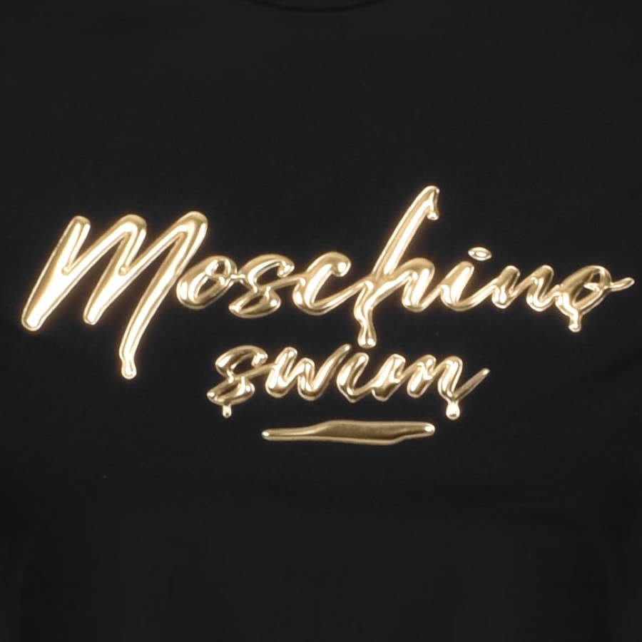 Alternative Image for ProductMoschino Logo Short Sleeved T Shirt Black3