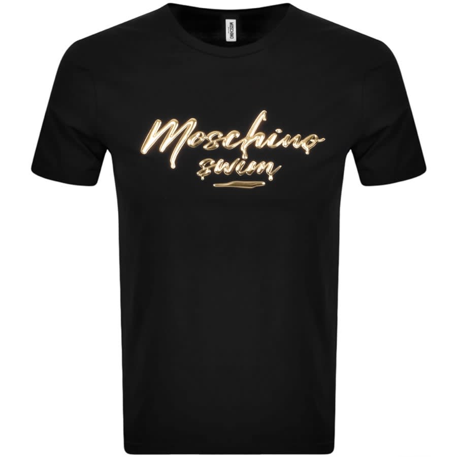 Alternative Image for ProductMoschino Logo Short Sleeved T Shirt Black1
