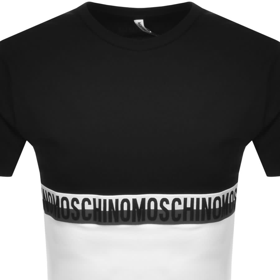 Alternative Image for ProductMoschino Taped Logo Short Sleeved T Shirt Black2