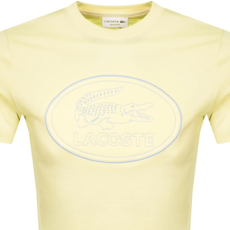Alternative Image for ProductLacoste Crew Neck Logo T Shirt Yellow2