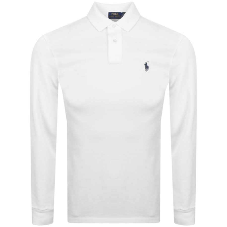 Ralph Lauren Long Sleeve Polo T Shirt White | Mainline Menswear
