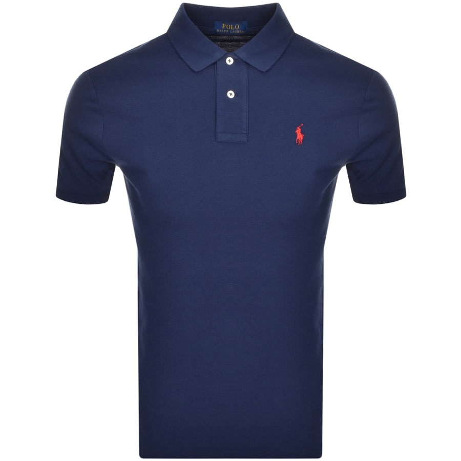 Alternative Image for ProductRalph Lauren Slim Fit Polo T Shirt Navy1
