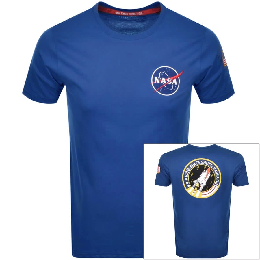 Alternative Image for ProductAlpha Industries Space Shuttle Logo T Shirt Blue1