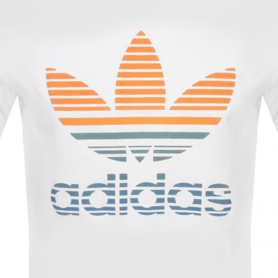 Alternative Image for Productadidas Originals Trefoil Ombre T Shirt White3
